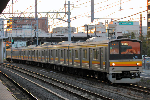【JR東】205系ナハ38編成 東海道貨物線で試運転を辻堂駅で撮影した写真