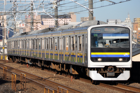 【JR東】209系2100番代マリC621編成使用 団体列車運転を本八幡駅で撮影した写真