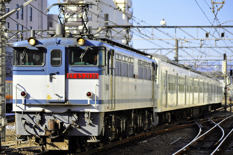 【西武】多摩川線用新101系 甲種輸送を立川駅で撮影した写真