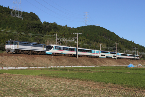 【小田急】20000形20002F『RSE』 日本車両入場に伴う甲種輸送実施を金谷～菊川間で撮影した写真