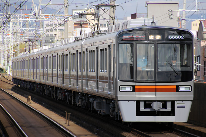 【大市交】66系66602編成（リニューアル車）試運転を上新庄駅で撮影した写真