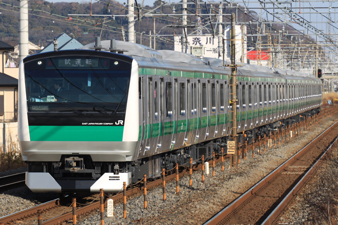 【JR東】E233系7000番台 ハエ131編成 東海道貨物線内試運転の拡大写真