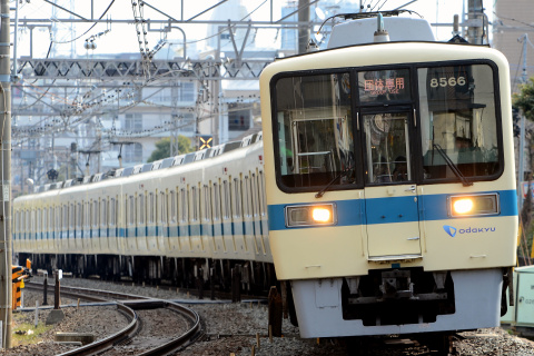 【小田急】8000形8066F＋8266F使用 団体専用列車運転の拡大写真