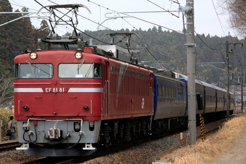 【JR東】EF81-81＋24系客車使用 乗務員訓練実施（24日）の拡大写真