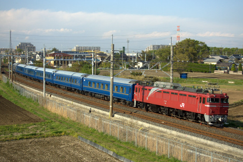 【JR東】EF81＋24系客車使用 乗務員訓練実施 を新白岡～白岡で撮影した写真