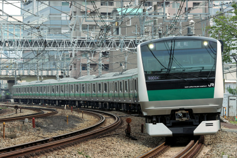 【JR東】E233系7000番代ハエ101編成 川越・埼京線内で試運転の拡大写真