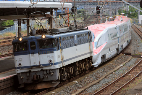 【JR東】E6系 甲種輸送を茨木駅付近で撮影した写真