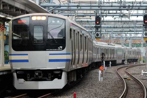 【JR東】E217系クラY47編成 東京総合車両センター出場を大崎駅で撮影した写真
