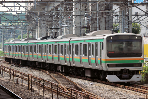 【JR東】E231系1000番代ヤマU31編成 東京総合車両センター入場を上中里駅で撮影した写真