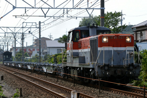 【JR貨】コキ107形甲種輸送を二川～新所原で撮影した写真