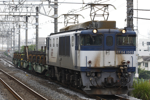 【JR貨】チキ5500形3両 返却回送を小田原駅で撮影した写真