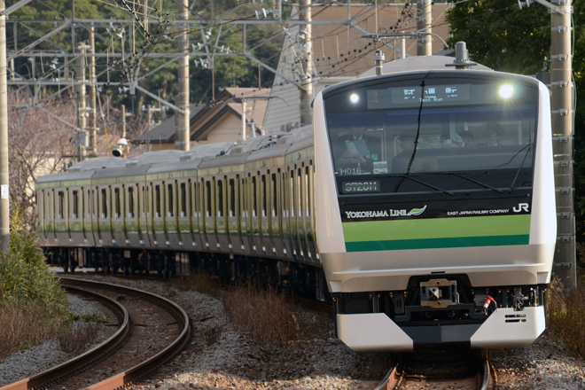 【JR東】E233系6000番代H016編成 J-TREC出場を逗子～鎌倉で撮影した写真