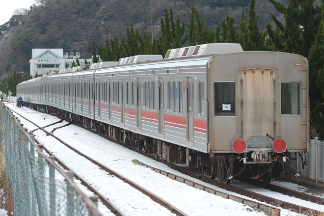 【東急】1000系1503F+中間車9両甲種輸送を神武寺駅で撮影した写真
