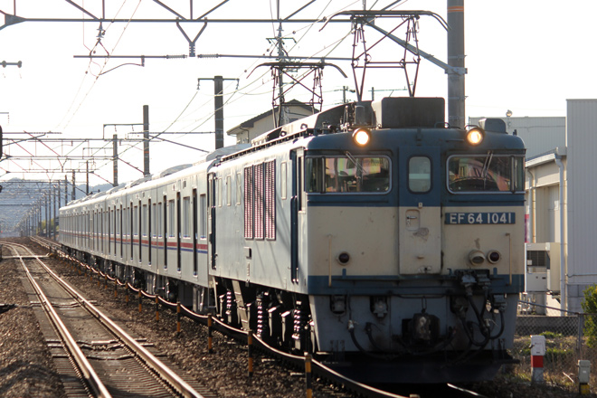 【京成】3000形3028編成甲種輸送を六合駅で撮影した写真