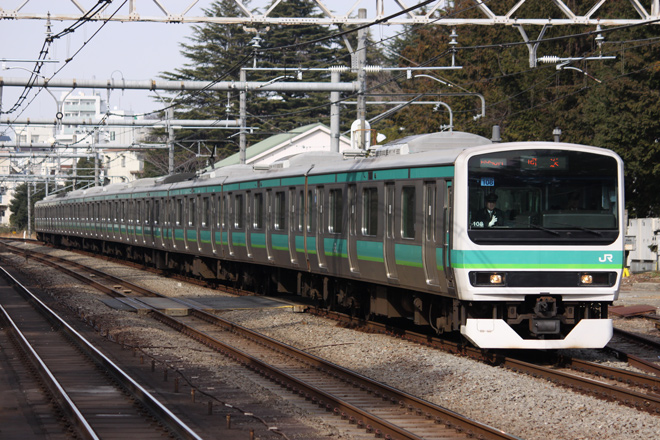 【JR東】E231系マト108編成東京総合車両センター入場を原宿駅で撮影した写真