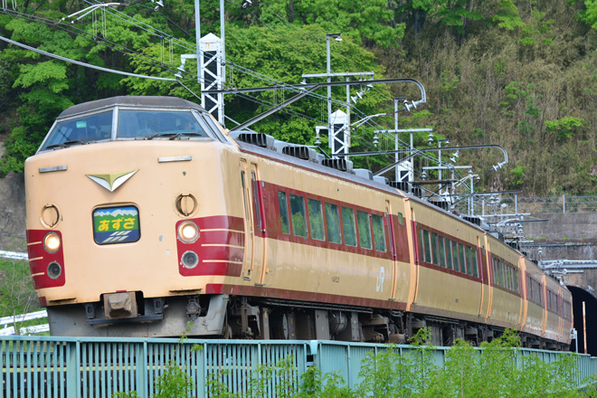 【JR東】183･189系N101編成使用特急「あずさ81号」運転を塩崎～韮崎間で撮影した写真