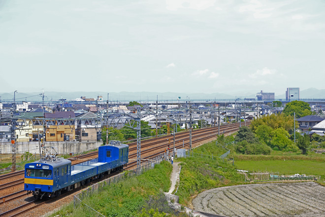 【JR西】クル144-15＋クモル145-1015 本線試運転を長岡京～山崎間で撮影した写真