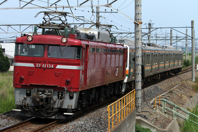 【JR東】211系B5編成大宮へ配給輸送を吉川駅で撮影した写真