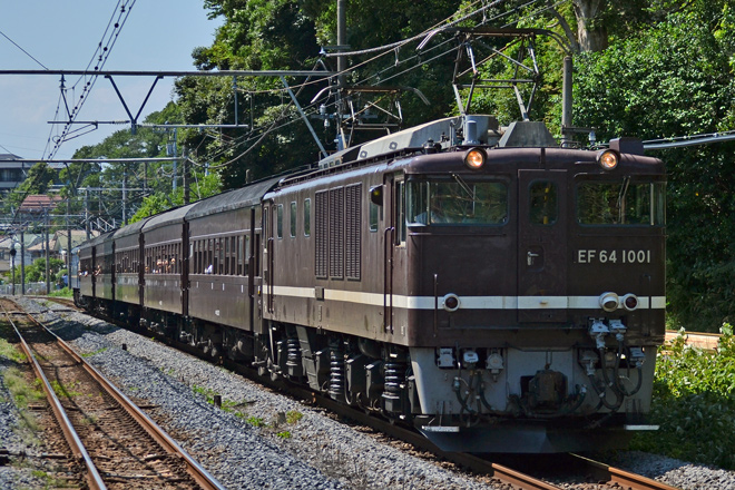 【JR東】EF64-1001/EF65-501牽引YYフェスタ号を北鎌倉駅で撮影した写真