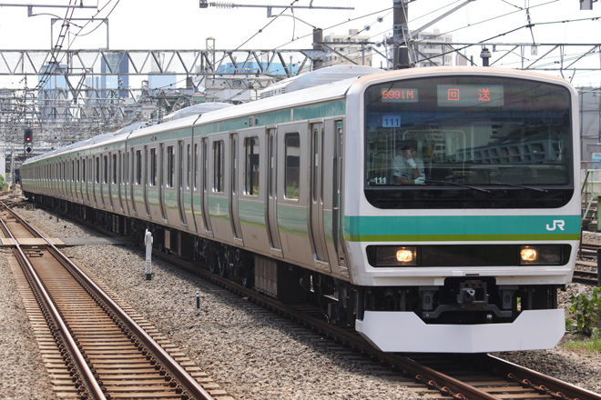 【JR東】E231系マト111編成東京総合車両センター出場を池袋駅で撮影した写真