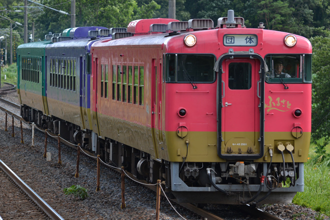 【JR東】キハ48形「ふるさと」による団体臨時列車運転の拡大写真