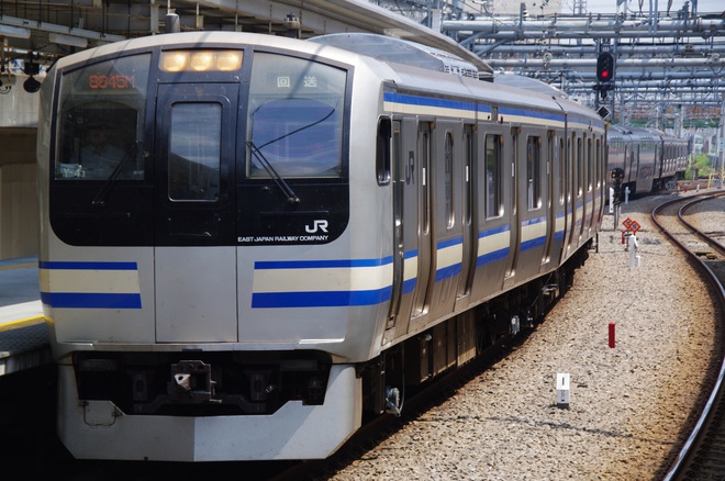 【JR東】E217系Y4編成東京総合車両センター出場を大崎駅で撮影した写真