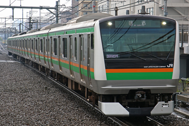 【JR東】E233系コツE59編成 東京総合車両センター入場を武蔵小杉駅で撮影した写真