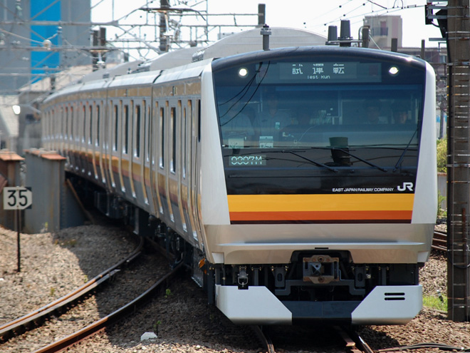 【JR東】E233系8000番台N2編成 試運転を尻手駅で撮影した写真