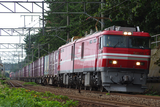 【JR貨】EH800形25000V試験列車を釜谷駅付近で撮影した写真