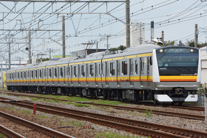 【JR東】E233系8000番台N6編成 試運転を辻堂～藤沢間で撮影した写真