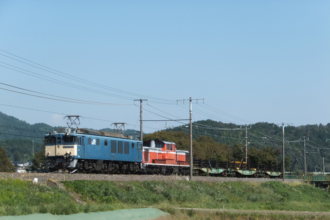 【JR貨】DD51-852が無動力回送されるを垂井～関ケ原間で撮影した写真