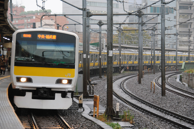 【JR東】総武緩行線E231系500番台ミツA520編成運用開始を飯田橋駅で撮影した写真