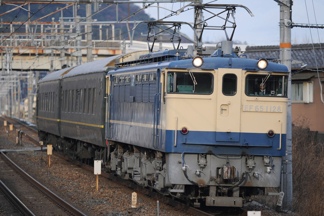 【JR西】EF65牽引24系使用のハンドル訓練実施を島本駅で撮影した写真