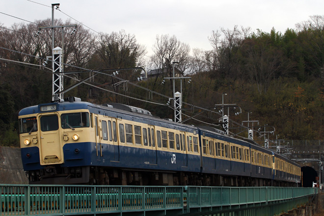 【JR東】115系M8+M7編成廃車回送を塩崎～韮崎間で撮影した写真