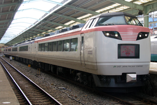 【JR東】快速「伊豆のまんま号」運転を伊豆急下田駅で撮影した写真