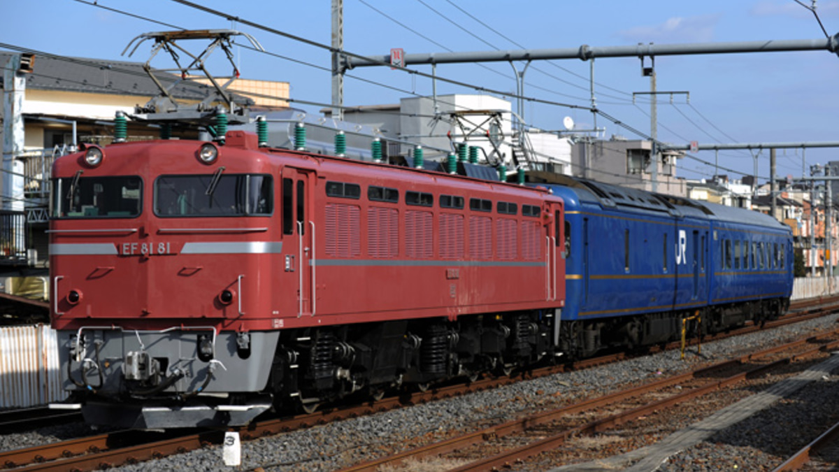 EF81、24系客車5両編成 7月12日 異種混結編成 : L-MODE車両部（電機好きの不定期