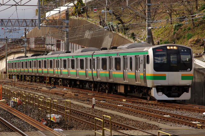【JR東】E217系コツF-53編成 東京総合車両センター入場を国府津駅で撮影した写真