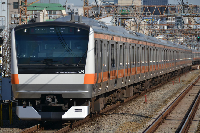 【JR東】E233系T19編成TK出場を阿佐ヶ谷駅で撮影した写真