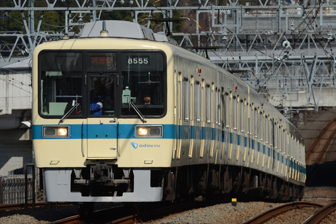 【小田急】8000形8255F試運転を喜多見駅で撮影した写真