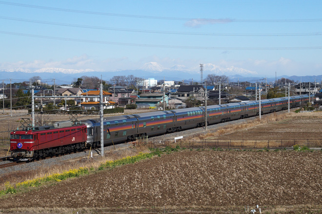 【JR東】EF81-138牽引のカシオペアを栗橋~東鷲宮間で撮影した写真