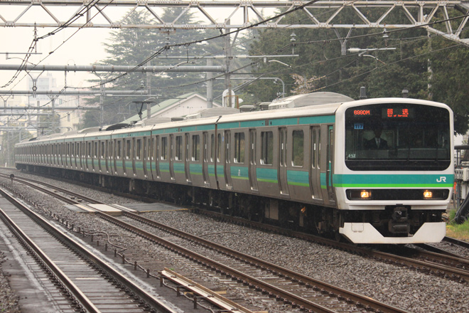 【JR東】E231系マト117編成東京総合車両センター入場を原宿駅で撮影した写真