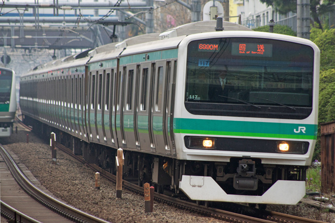 【JR東】E231系マト117編成東京総合車両センター入場を目白駅で撮影した写真