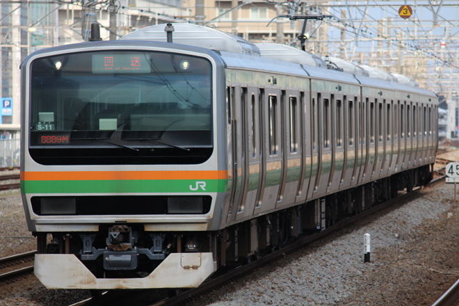 【JR東】E231系S-11編成東京総合車両センター出場を平塚駅で撮影した写真