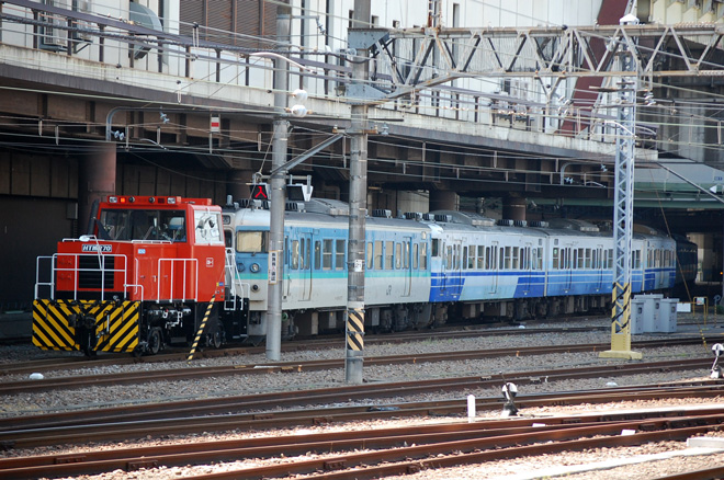 【JR東】115系L99編成(元C3編成)+N7編成が大宮総合車両センターへ回送を大宮駅で撮影した写真