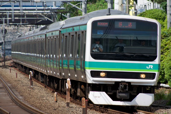 【JR東】E231系マト101編成東京総合車両センター入場を目白駅で撮影した写真