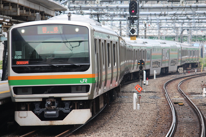 【JR東】E231系コツK-35編成東京総合車両センター出場を大崎駅で撮影した写真