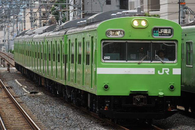 【JR西】103系NS619編成運用復帰を平野駅で撮影した写真