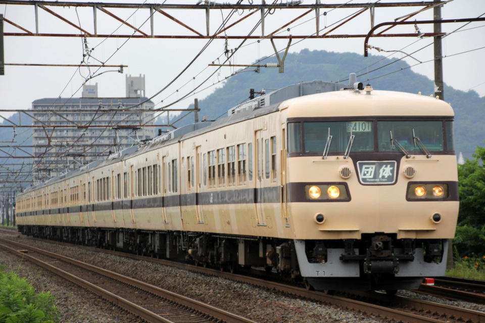 【JR西】117系T1編成 団体臨時列車運転の拡大写真