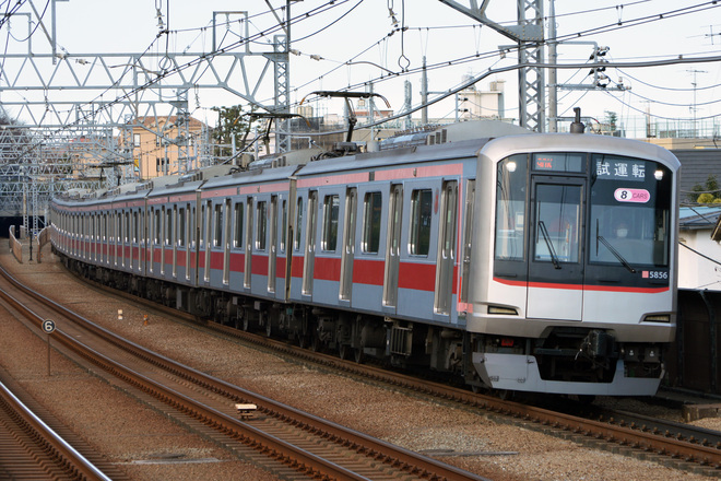 【東急】東急5050系5156F試運転を多摩川駅で撮影した写真