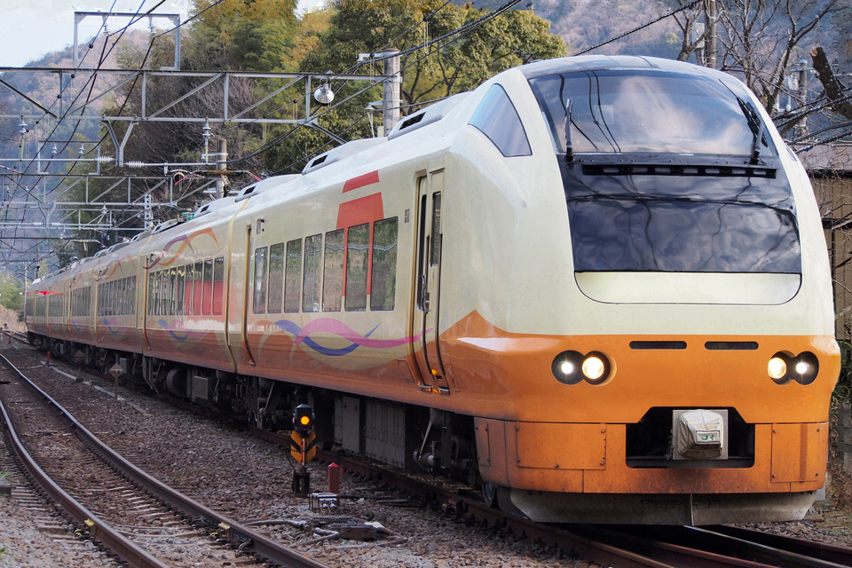 【JR東】E653系U105編成 団体臨時列車で伊東線への拡大写真
